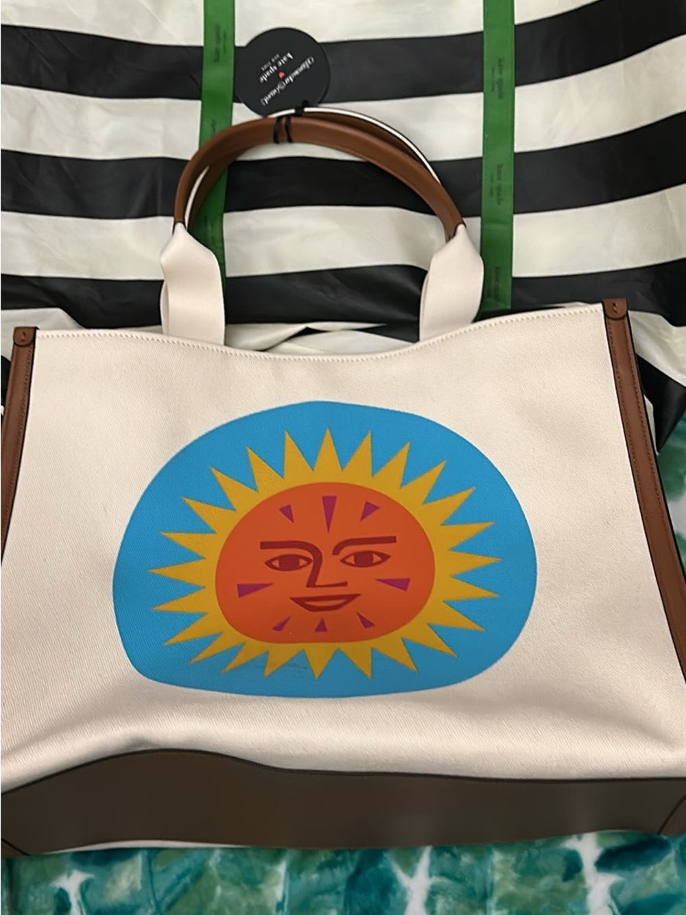 Kate Spade x Alexander Girard Large Sun Tote,NWT